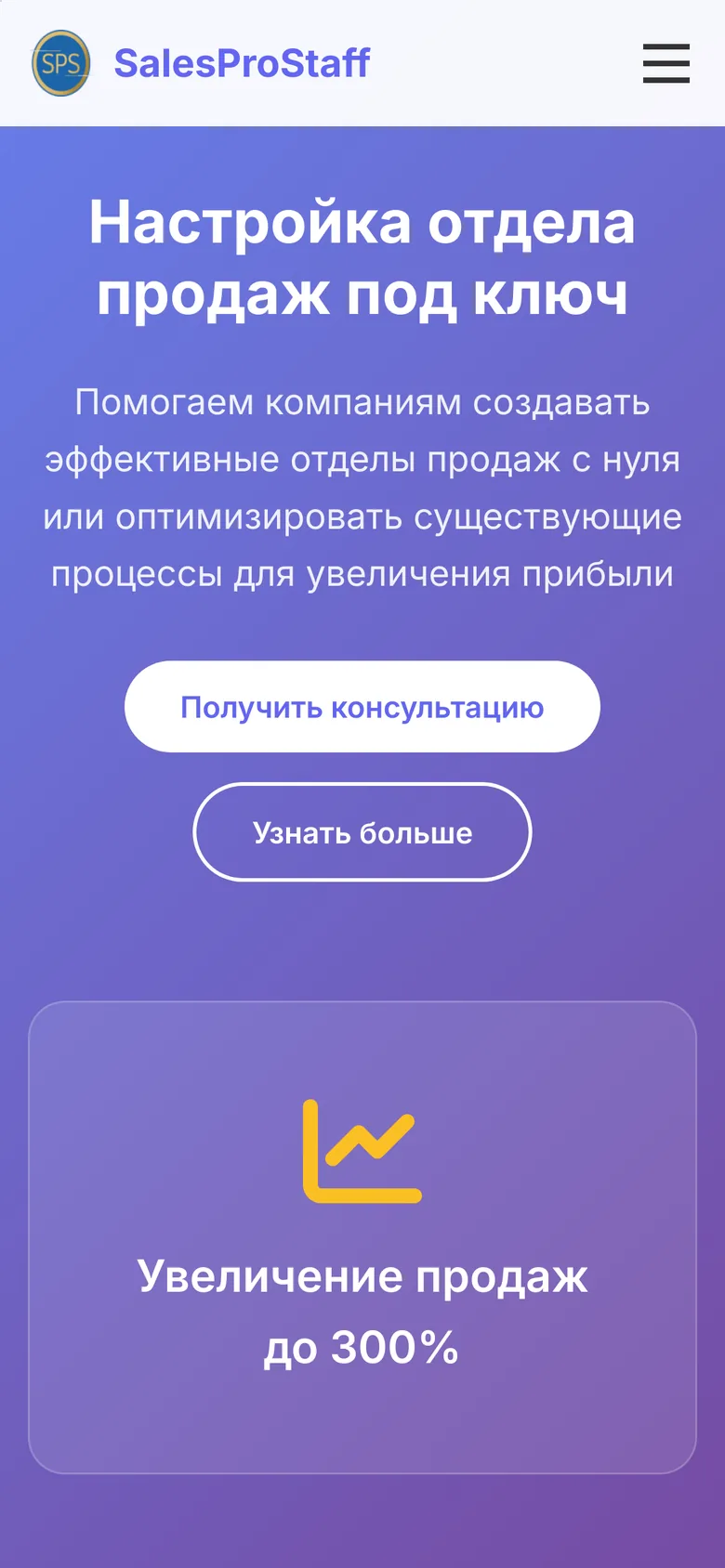 SalesProStaff — вид на телефоне