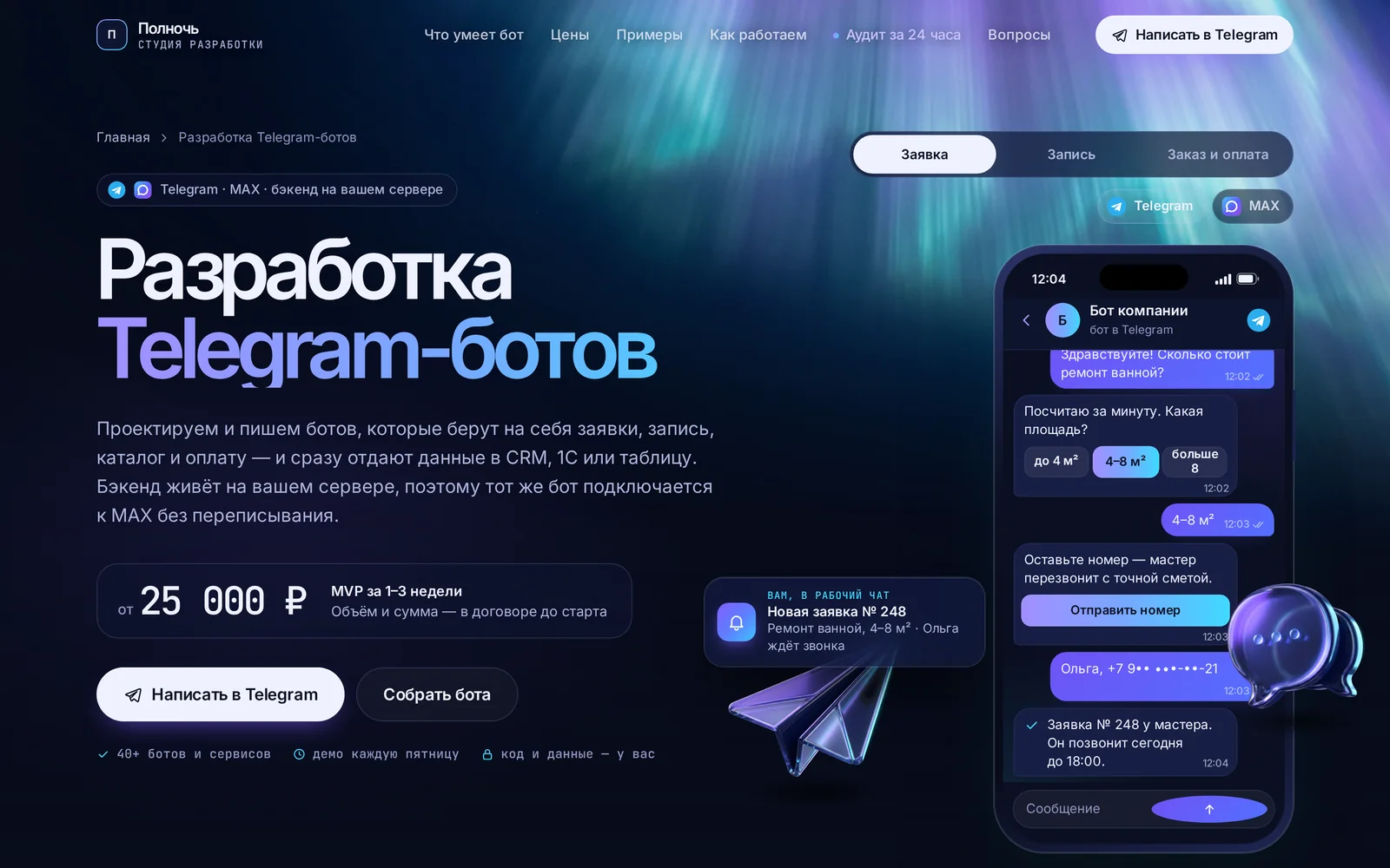 Шаблон «Ночной запуск» — снимок 4