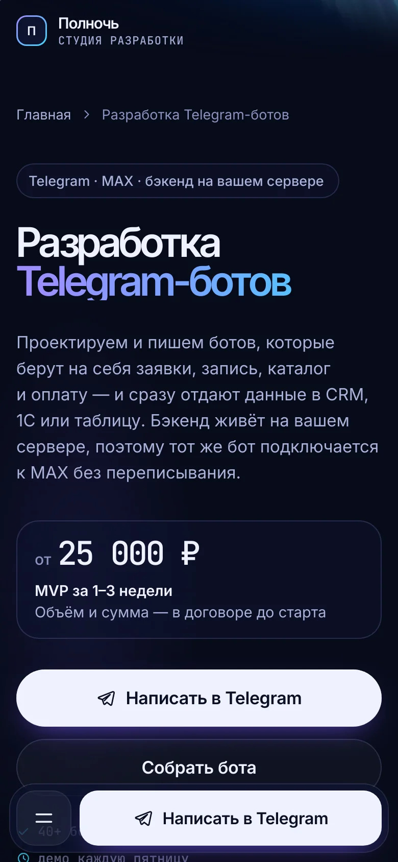 Шаблон «Ночной запуск» — снимок 6