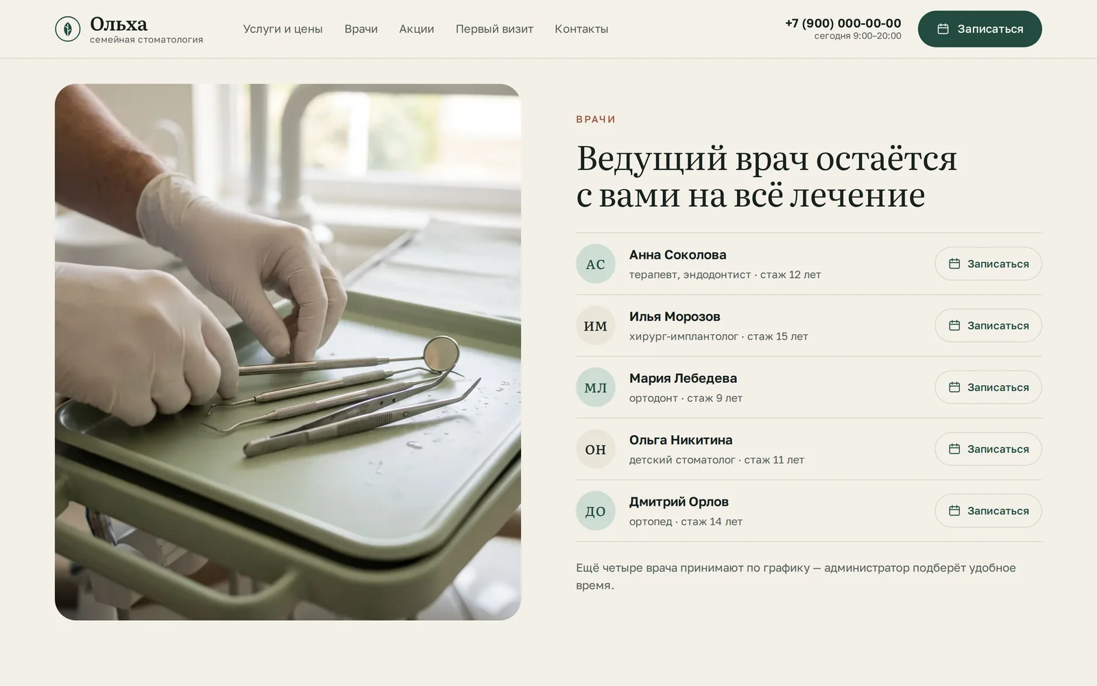 Шаблон «Ольха» — снимок 3
